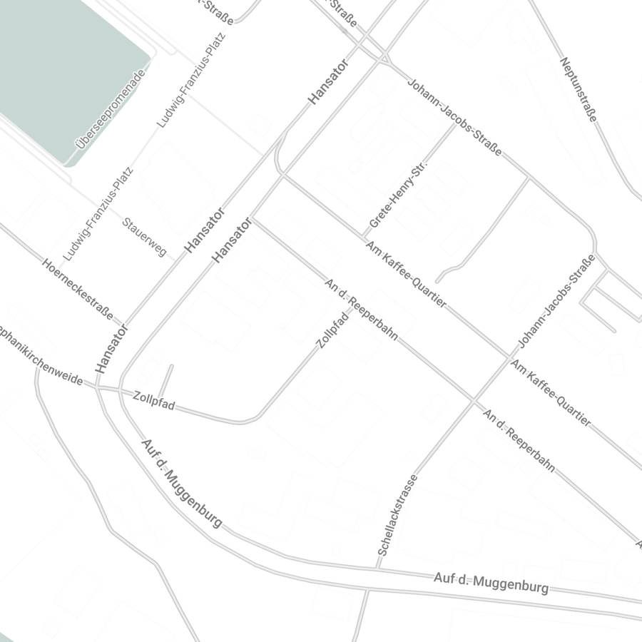 Kartenausschnitt der Bremer Überseestadt
